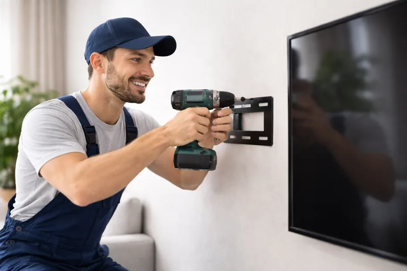 Affordable mounting and installation: TVs, shelves and blinds